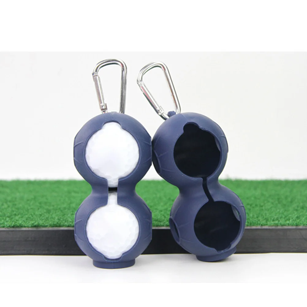 

1pcs Golf Ball Holder Silicone Dual Ball Storage Protection Carrier Clip Rosy For Belt Outdoor Sport Training Supply Accessory