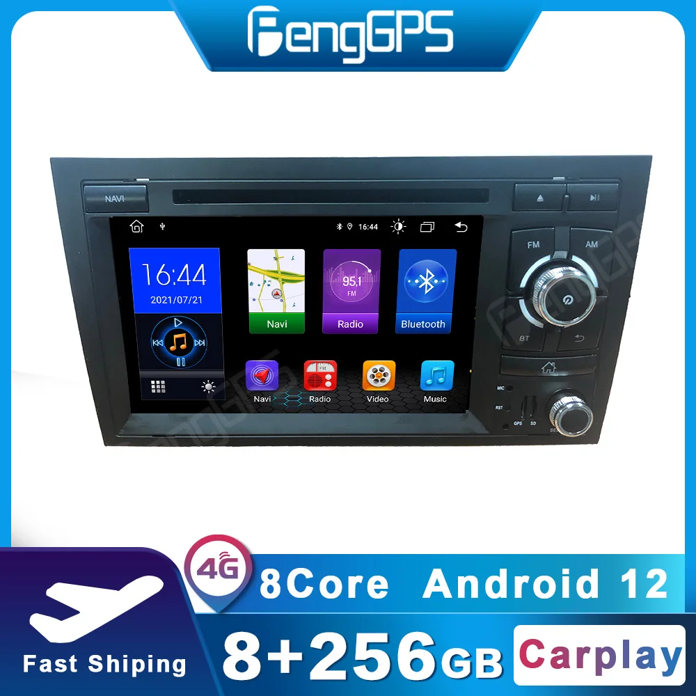 Android 13Car Radio DVD Player For  Audi A4 S4 RS4 2002 - 2008 Car Multimedia Video Stereo GPS Navigation 2Din Head Unit