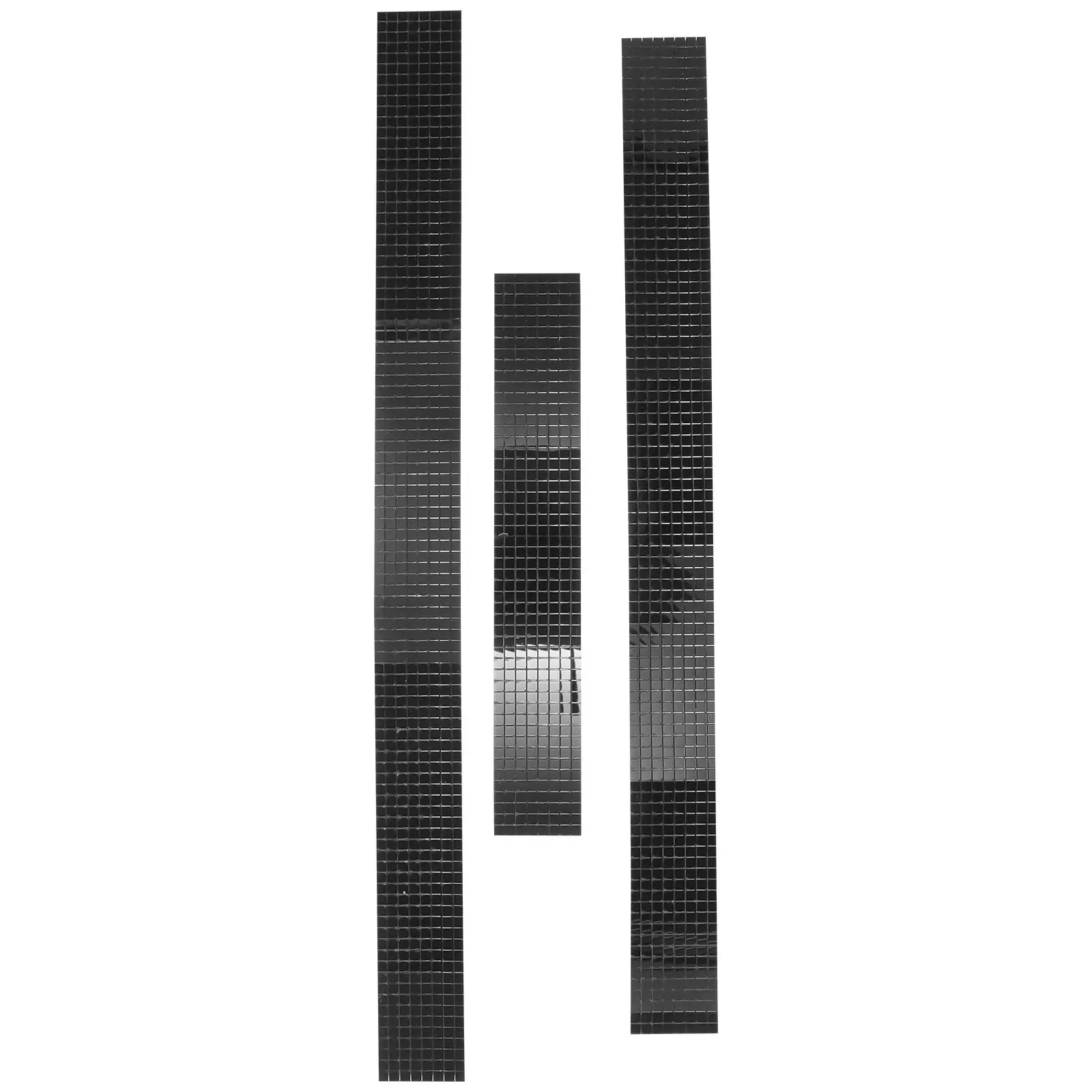 

1464 Pcs Acrylic Wall Stickers Black 4x120cm Square Mosaic Mirror Decor Kitchen Bathroom KTV Bar Tiles Decals