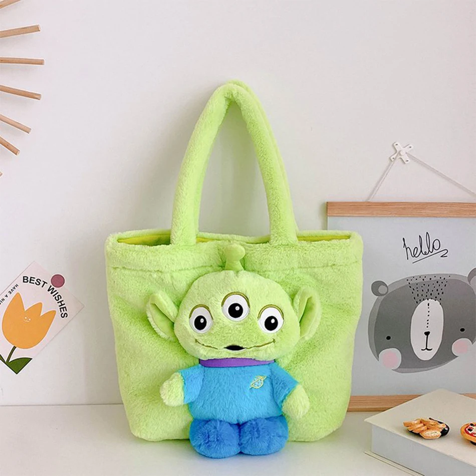 Disney New Lilo & Stitch Plush Toys Kawaii Plush Messenger Bag Girl Handbag Anime Stuffed Toys Children Cartoon Plushie Soft Bag