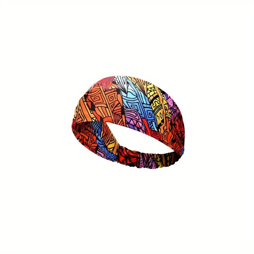 عصابة رأس قطنية مطاطية للتمرين ، عمامة بوهو ، أغطية رأس مرنة ، موضة بوهو ، مانعة للإنزلاق ، رياضات خارجية