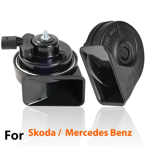 Imagen 1 del producto Par de cuernos de caracol de doble tono, 12V, 120db, para Skoda Octavia Yeti Fabia Rapid Superb Roomster Citigo Kodiaq Mercedes Benz W176 W246 205
