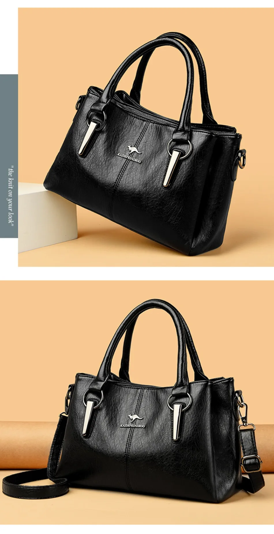 Genuine 3 Layers High Quality Soft Leather Ladies Shoulder Crossbody Bags for Women Luxury Handbags Women Bags Designer