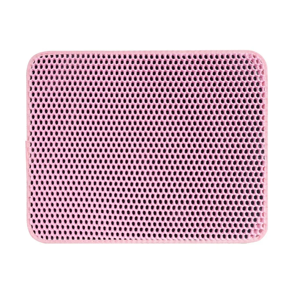 1PCS Cat Litter Mat 2-Layer Design Premium Sand Trapping Technology Waterproof Base Non-Slip Pet Floor Protector for Indoor Cats