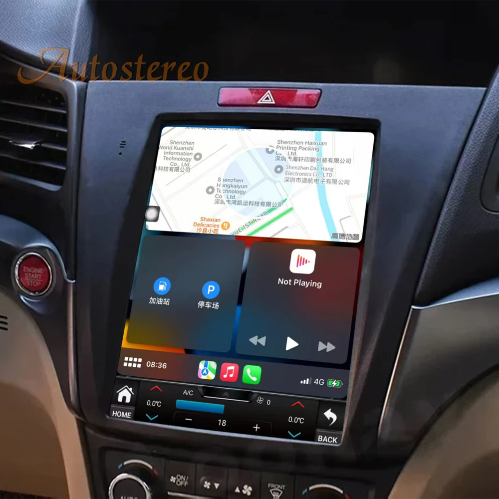 Android 15 Carplay For Acura ILX Car GPS Navigation Head Unit Multimedia Player Auto Car Radio Tape Media Auto Stereo