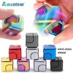 Fidget Spinner Dice Square Decompression Spinning Top Dice Cube Anti-stress Anxiety Toys Hand Fingertips Spinner For Children