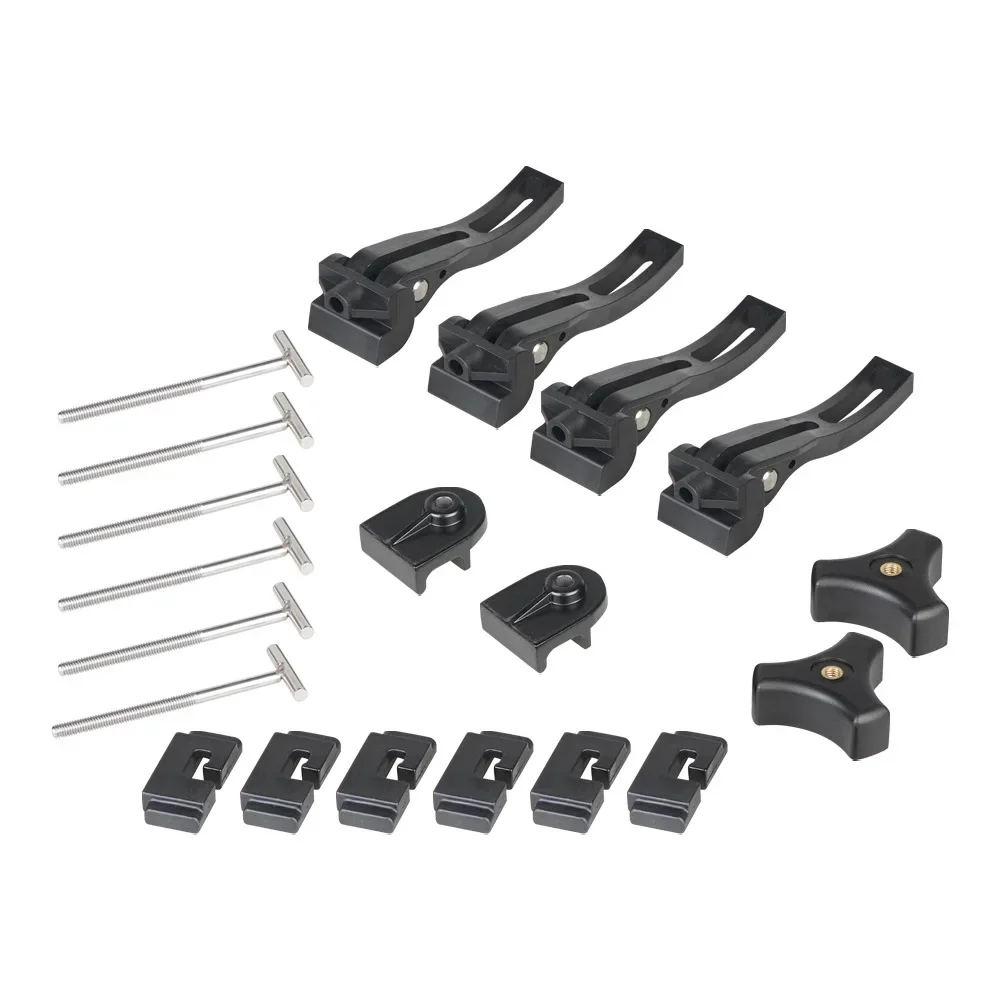 Universal Replacement Parts for Hard Tri-Fold Tonneau Cover - 6* T-Bolts, Rear Clamp, Front Clamp