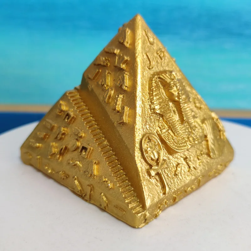 7.5×7.5×7.5cm Egyptian Khufu Pyramid Sand Table Accessories Mausoleum Building Model Home Decoration for Living Room Decore - Image 5