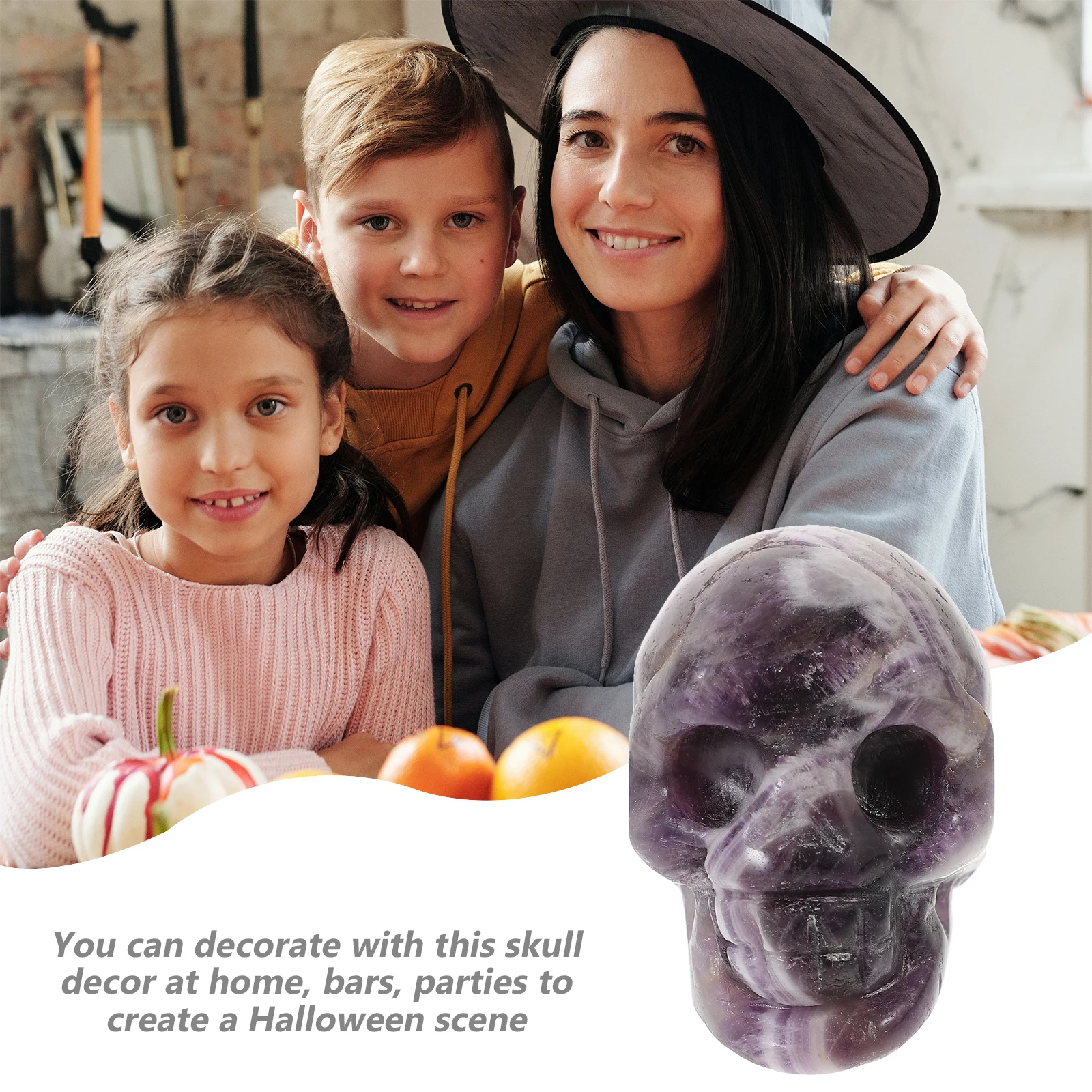 

Halloween Amethyst Crystal Ornament Realistic Scary Decor Plastic For Party Halloween Decoration Fake Decorations Simulation