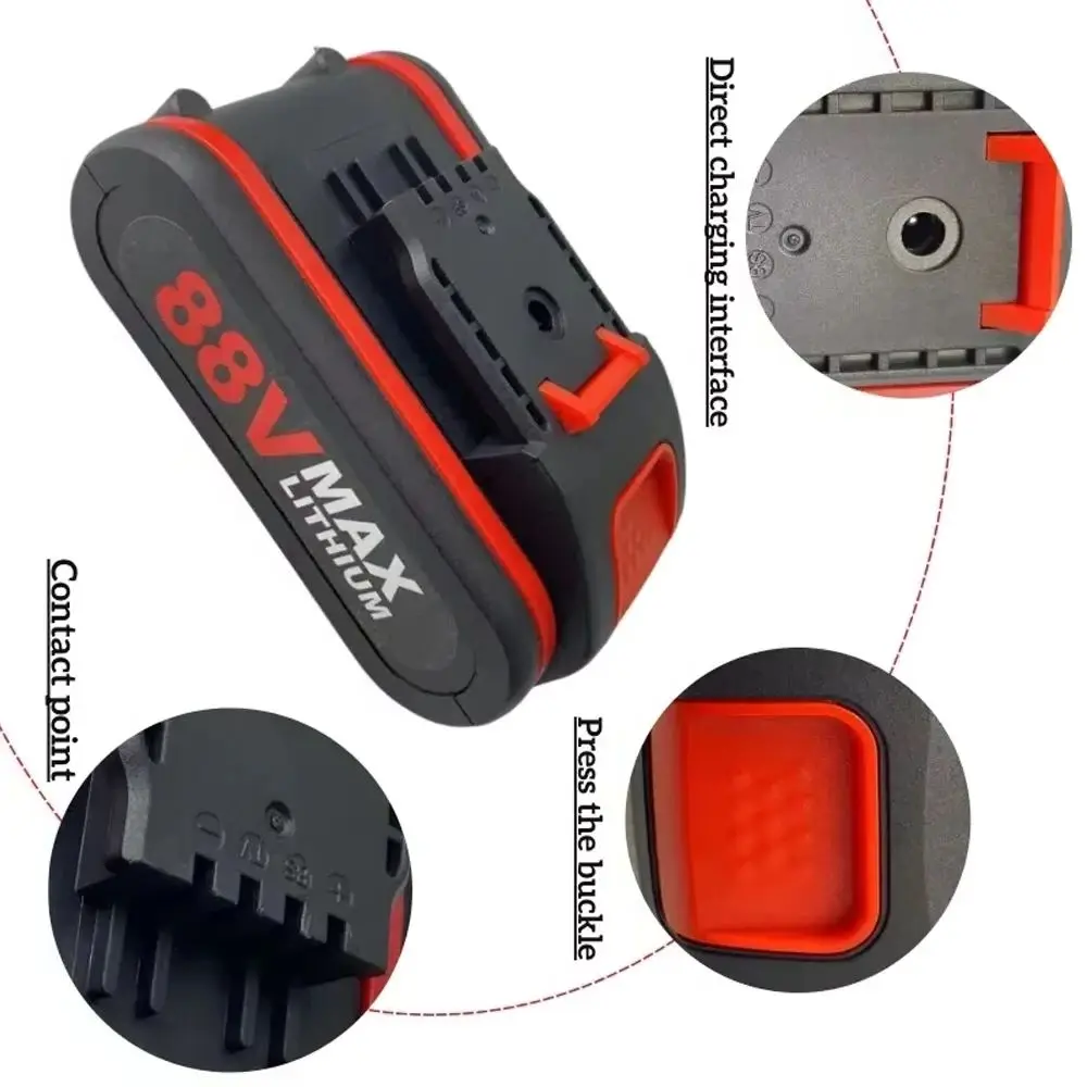 

88V 3000mAh high-Power Li-ion Battery For Worx Electric Tools And Chainsaws With charger