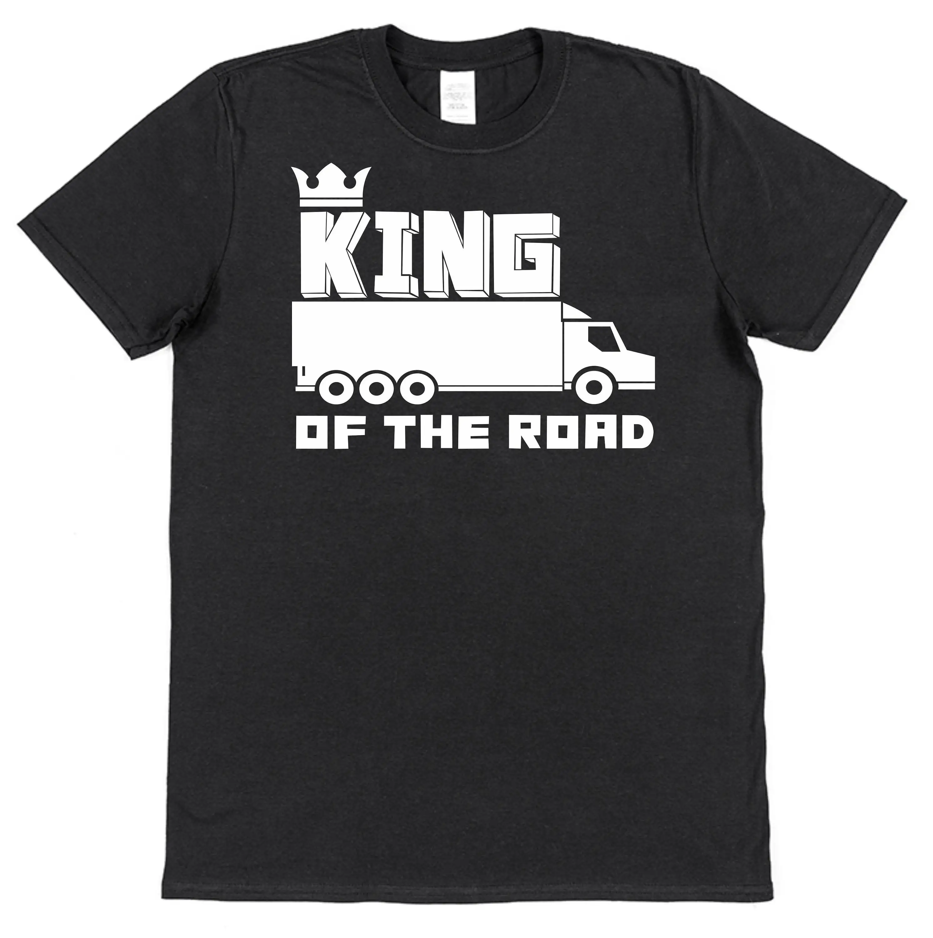 King Of The Road Men's Lorry Driver T Shirt HGV LGV Truck Trucker Haulier Present For Ideas