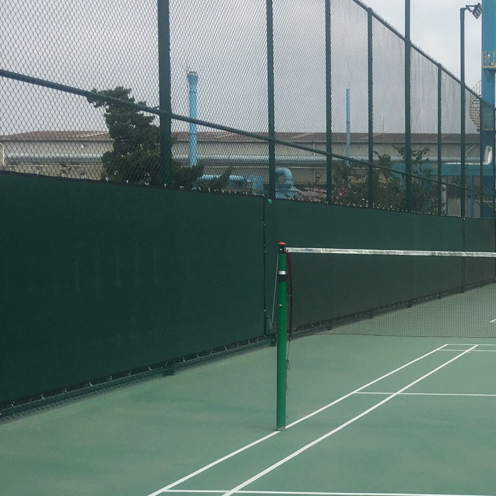 2X12m PE Windbreak Privacy Fence, Tennis Court Windscreen Net, Reinforced Eyelets, UV Resistant, Durable Garden Screen