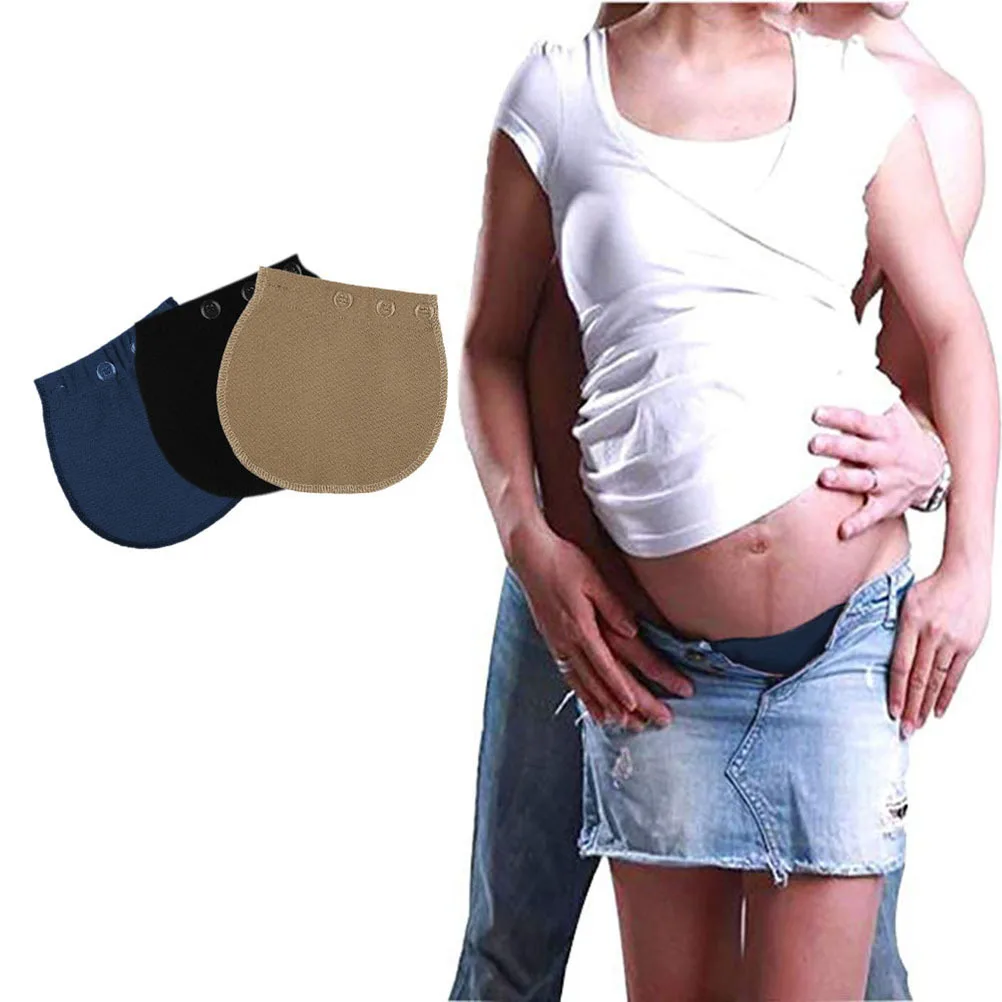 

3Pcs Adjustable Waist Extender Elastic Button Pads Expandable Buckles for Maternity Jeans Pants Waist Extender