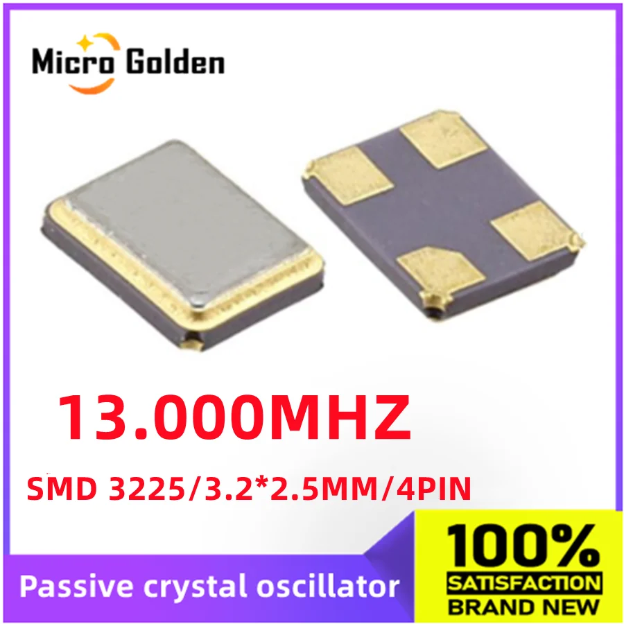 (10pcs) 13M 13MHZ 13.000MHZ 3225 3.2*2.5mm SMD Passive Crystal Oscillator 4pin Quartz Resonator Crystal 3.2X2.5MM 13.000M