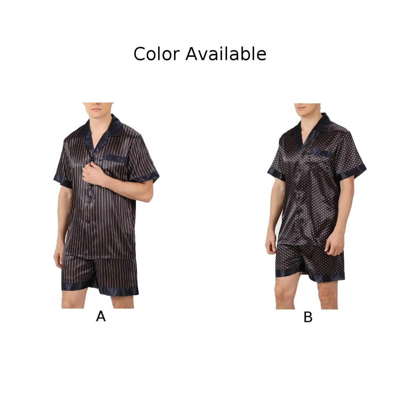 Mens Robes ชุด Emulation ผ้าไหมซาตินน้ําหนักเบาชุดนอนชุดนอน Breathable ลายชุดนอนชายชุดนอน Nightgown