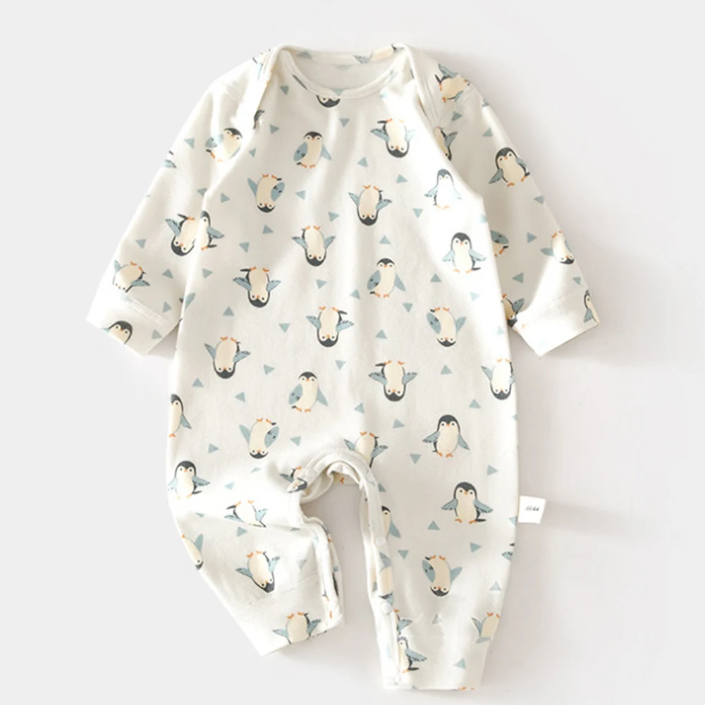 Baby Jumpsuit Long Sleeve Cotton Cute Animal Print Spring Girls Baby Clothes Boys Romper For My First Easter