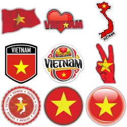 Vietnam Flag Map Badge Sticker for Decorate Car Bicycle Motorcycle Truck Room Helmet Table Room Fridge Van Decal Accessories