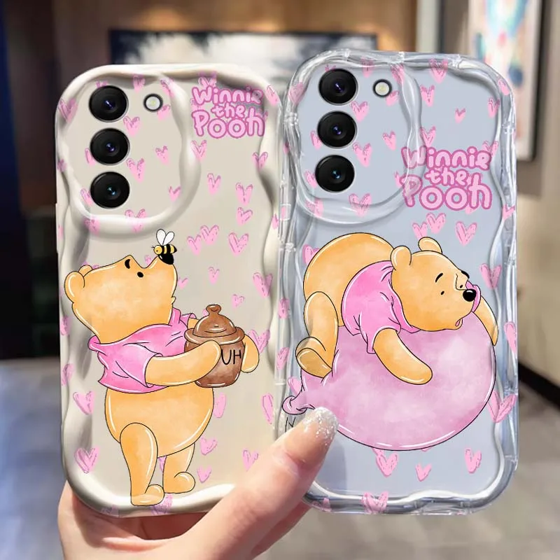 Winnie The Pooh For Samsung S25 S24 S23 S22 S21 S20 A04 A05s A05 A06 Ultra Plus FE 5G Wave Oil Phone Case