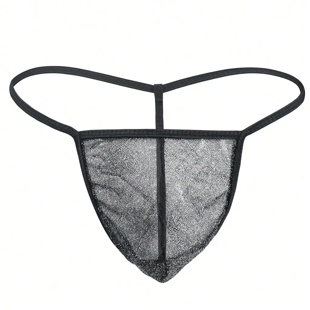 

Мужские прозрачные сетчатые стринги с высокой посадкой и эластичным поясом