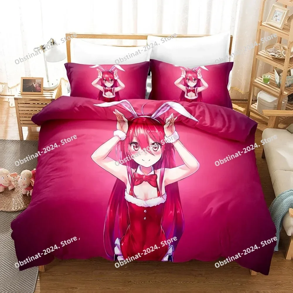 Kawaii Girl Shakugan No Shana Bedding Set Printed Bed Set With Pillowcase Duvet Cover Soft Single Double Queen Super King Size