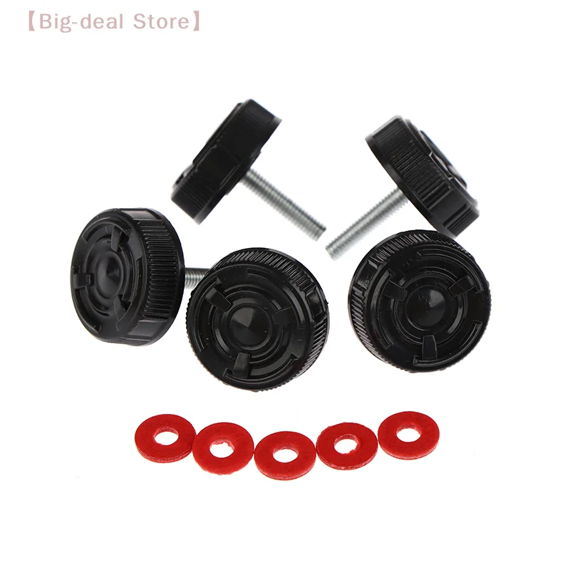 【M】5/10 قطعة العالمي الصيد بكرة مقبض المسمار الجوز قبعات يغطي مع جوانات لصيد الأسماك بكرة مقبض الصيد السلطة مقبض مسامير #4