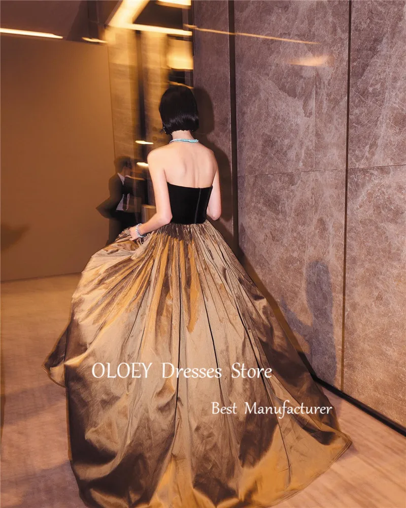 Oloey-シンプルイブニングドレス,パーティーや結婚式の写真撮影,シルクサテン,ベルベットの服,フォーマルプロムガウン,茶色