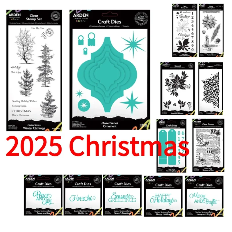 سحر متجمد الموسمية تزهر الفرح الشتاء عيد ميلاد سعيد مشرق السلام المعادن قطع يموت ختم سجل القصاصات Stencil ألبوم صور DIY بها بنفسك