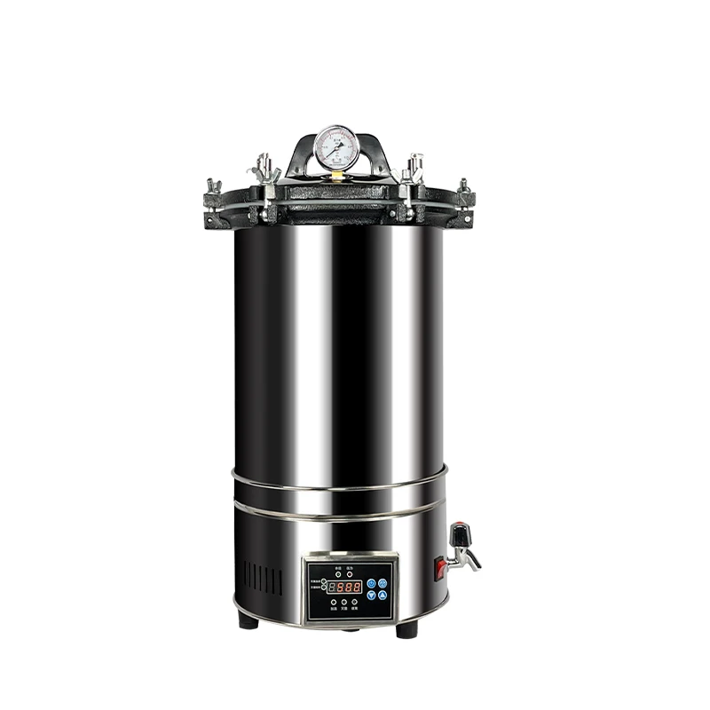 Technology Portable High-Pressure Steam Sterilizer Aluminum 24L 2KAV+10% Power Lab Use Made in Zhejiang