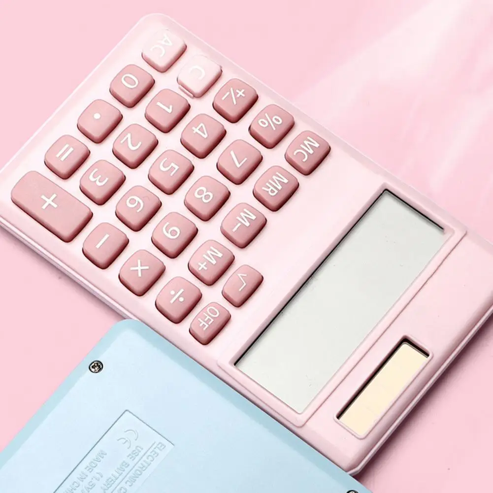 Calculadora alimentada por energía Solar, calculadora de 8 dígitos con pantalla para estudiantes, calculadora de suministros de oficina para la escuela y el medio