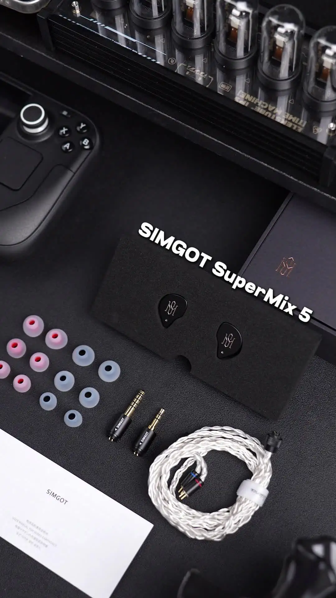 SIMGOT SuperMix 5 1BC+1DD+2BA+1MP 인이어 모니터 골전도 하이파이 이어폰 탈착식 은도금 OCC 리츠 케이블 포함