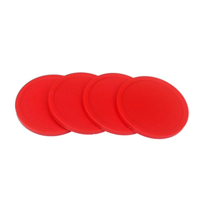 10 Pieces Home Air Hockey 75Mm Red Replacement Round Air Hockey Heavy Duty Air Hockey For Game Table Accessories