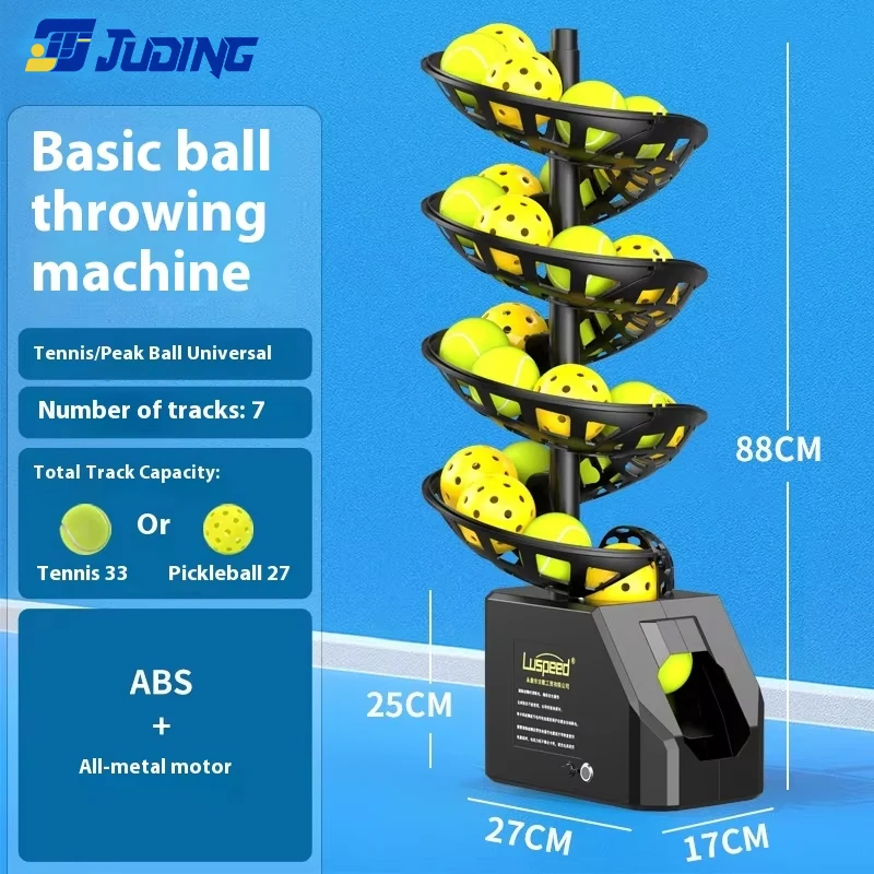 OYLP Professional Portable Ball Throwing Machine Remote Control Self-Service Pickleball Tennis Training Equipment Made of Steel