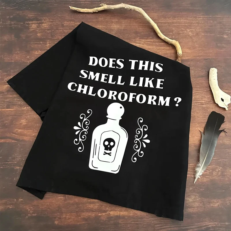 

Does This Towel Smell Like Chloroform Black Gothic Tea Towel Spooky Home Kitchen Accessories Halloween Decoration Party Supplies