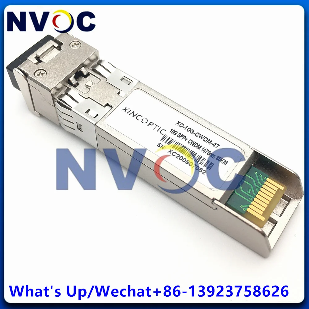 2Pcs 10GBASE-ZR 10G CWDM 1470nm-1610nm Duplex LC SFP+ 80KM Transceiver Module Compatible Cisco Mikrotik Mellanox Ubiquiti Nexus