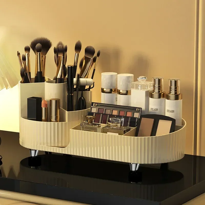 

Makeup Vanity Organiser Organizer Cosmetic Rotating Container 360° Holder Lipsticks Make Brush Box Luxury Up Storag