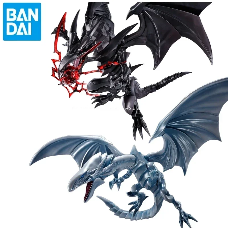 Bandai SHM-Yu-Gi-Oh, version normale, en stock Dragon Noir aux Yeux Rouges et Dragon Blanc aux Yeux Bl192., Figurine Mobile, Modèle Cadeau