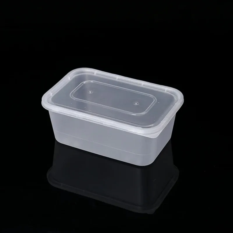 650ml Transparent Disposable Plastic Fast Food Container Take Out Bento Box