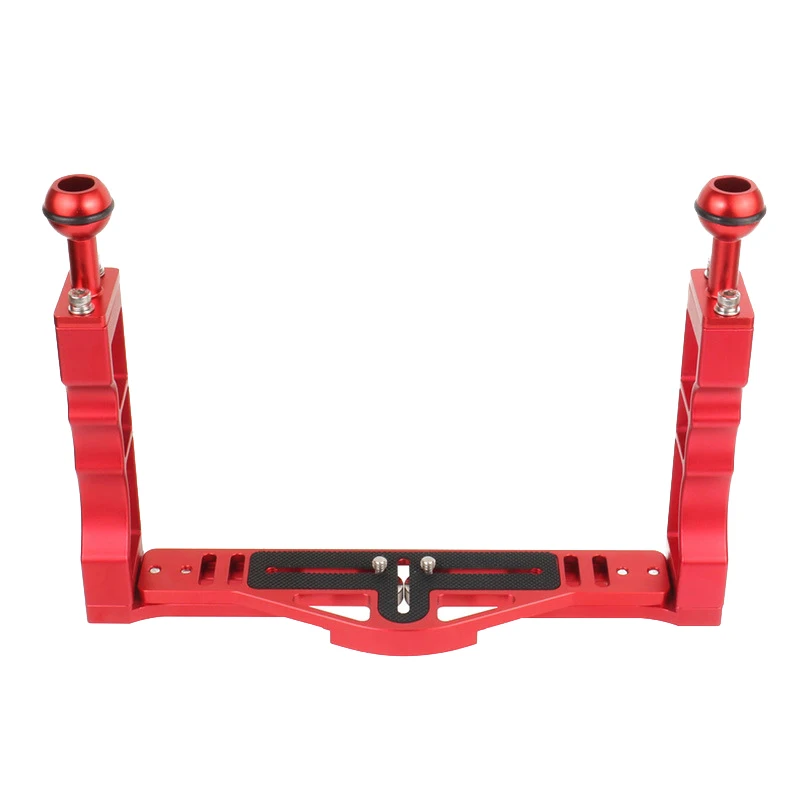 Aluminium Alloy Underwater Tray Stabilizer Dual Handles Camera Diving Housing Bracket Video Light Mount Holder