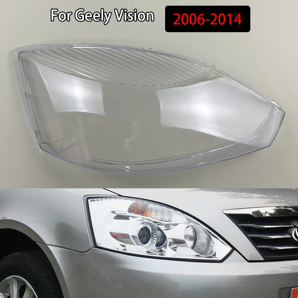 

For Geely Vision 2006-2014 Headlamp Cover Transparent Lamp Shade Headlight Shell Lens Plexiglass Replace Original Lampshade
