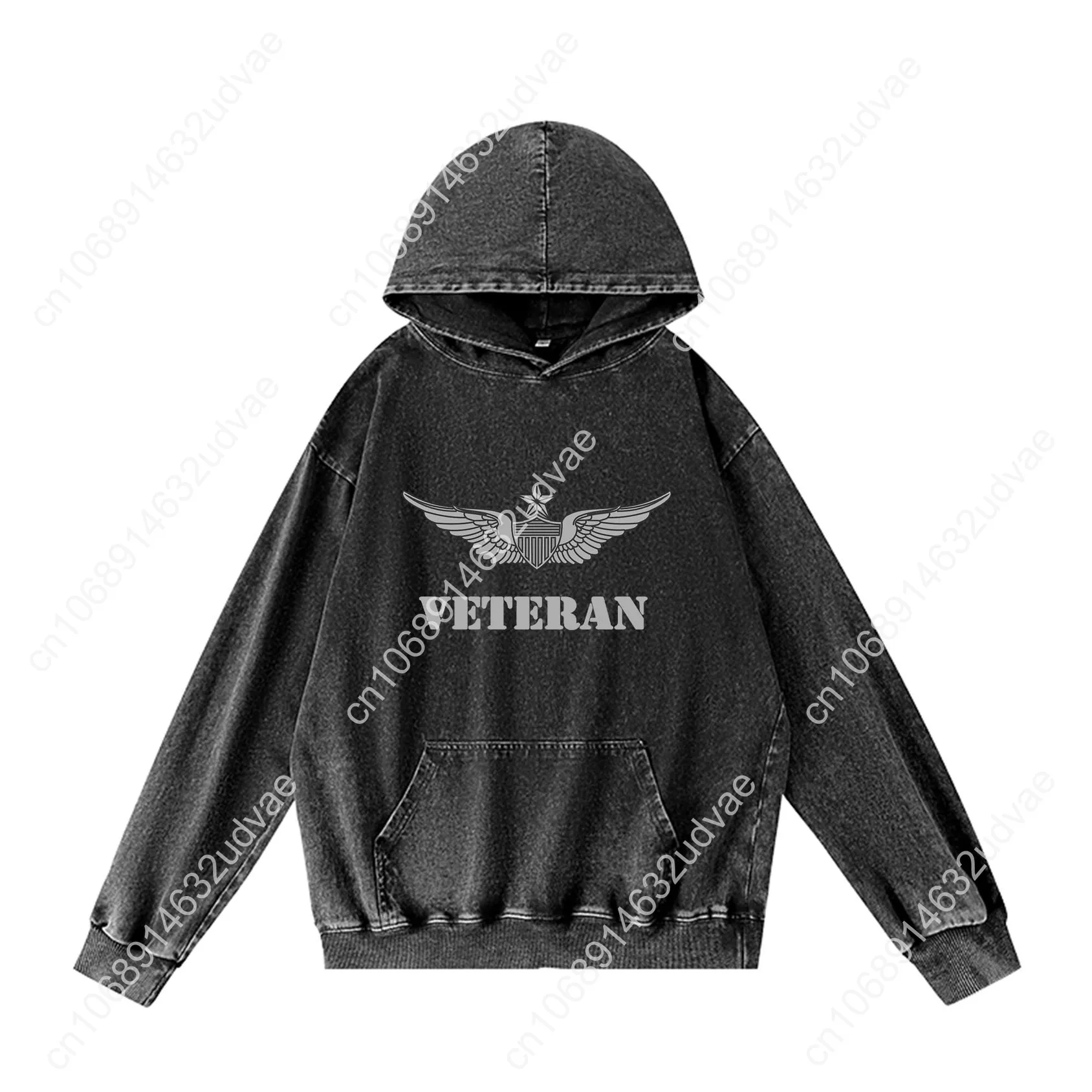 US Army Senior Aviator Badge Pilot Wings Veteraan Hoodies Retro Sweatshirt met capuchon Man Vrouw Tiener Sweatshirt Aangepaste tops