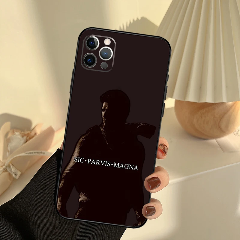Sic Parvis Magna Uncharted Case For iPhone 11 12 13 14 15 16 Pro Max Cover For iPhone 13 12 Mini XR X XS Max Plus