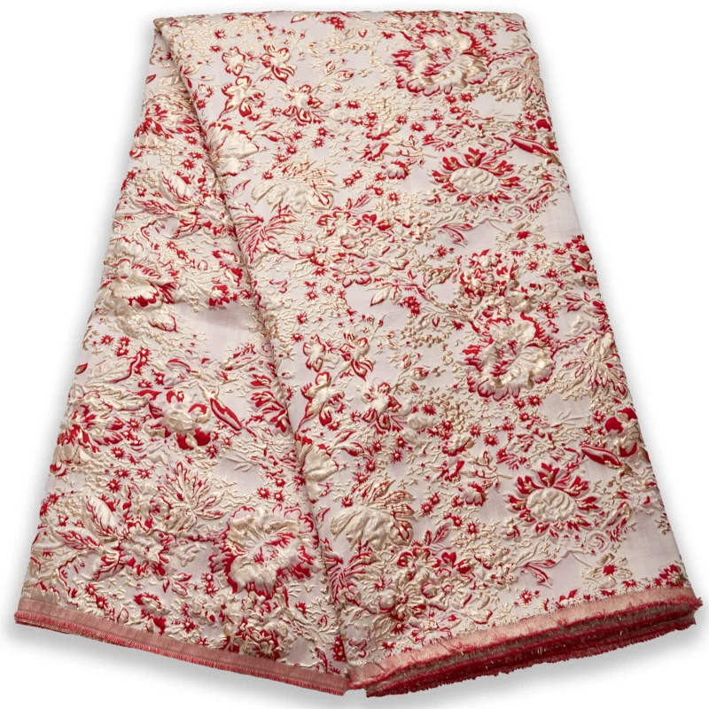 

Kalume African Gild Lace Fabric Quality French Brocade Lace Fabric Yards Nigerian Jacquard Lace Fabric For Party Dress Diy F2730