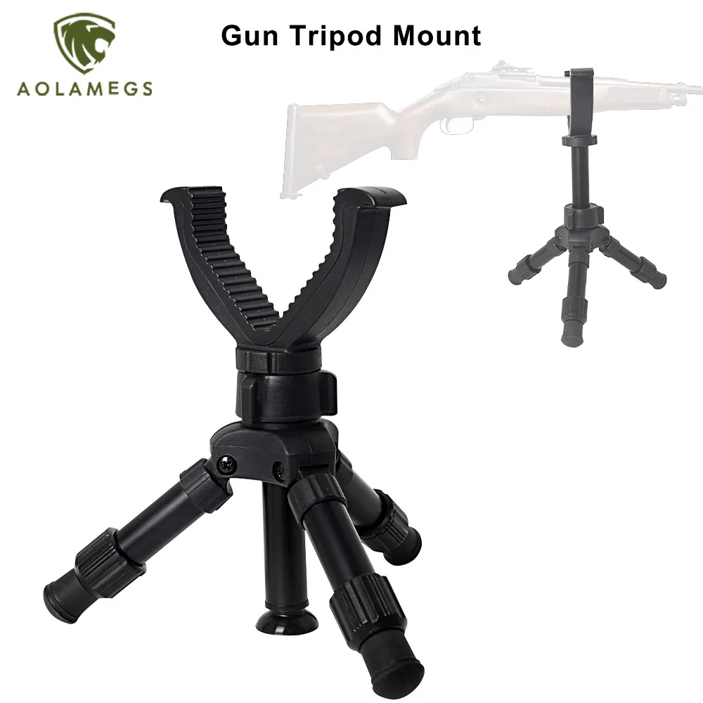 Portable Hunting Gun Tripod Adjustable Rifle Support Mount Monopod Outdoor Practice Floor Holder Tripods for Hunting Shot