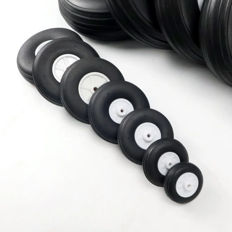 RC Aircraft Model Fixed Wing Real Aircraft Tire PU Rubber Wheel Landing Gear Wheel Diameter 2.25/2.5/2.75/3.0/3.5/4/4.5/5 Inches
