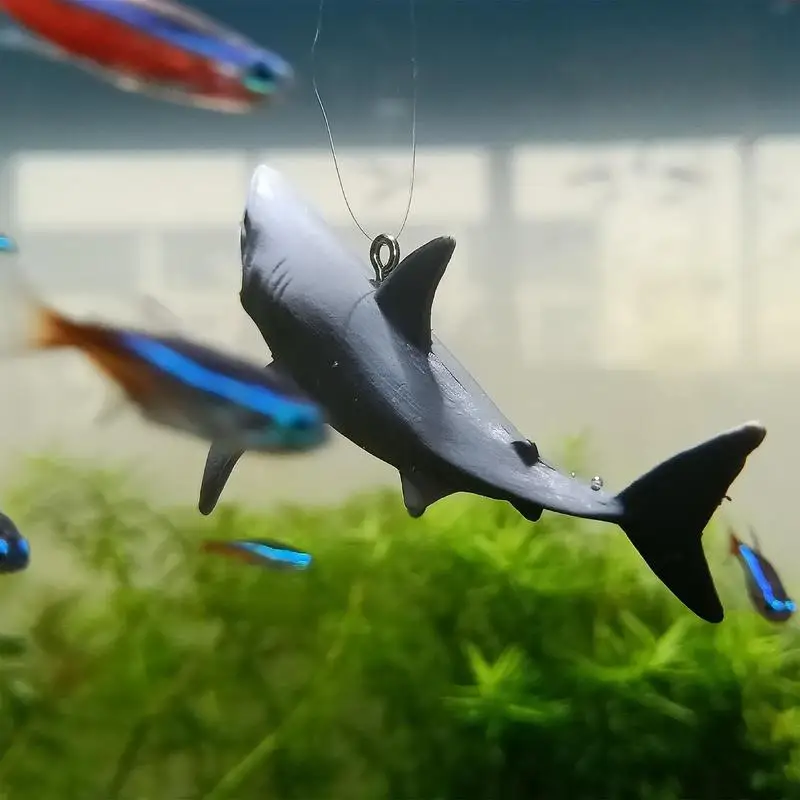 Creative DIY Aquarium Floating Ornaments Aquascape Shark Figurine Decor Fish Tank Craft Undersea Animal Landscaping Decoration