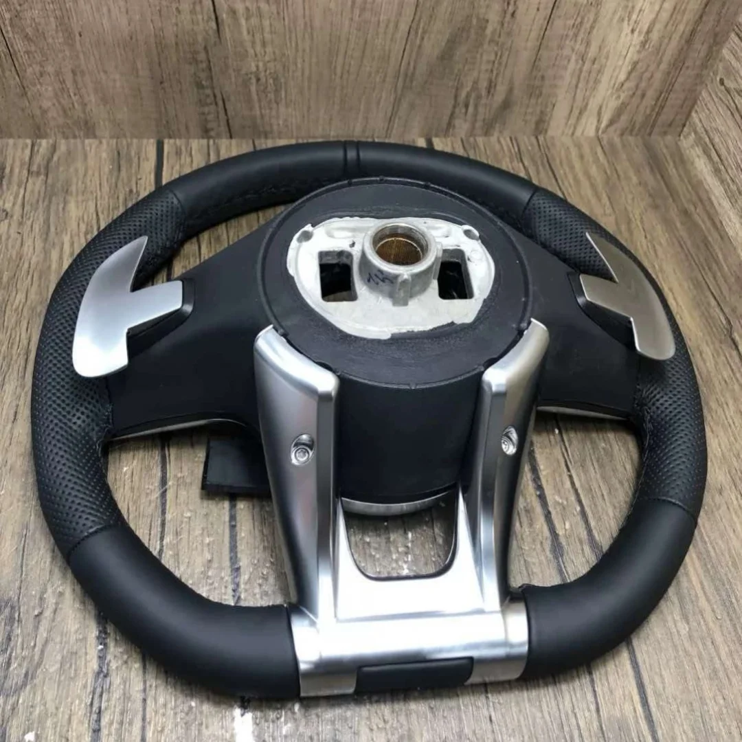 Premium Custom Alcantara Car Steering Wheel with Silver Buttons for Mercedes Benz 809AMG W205 W223 E63 High Quality