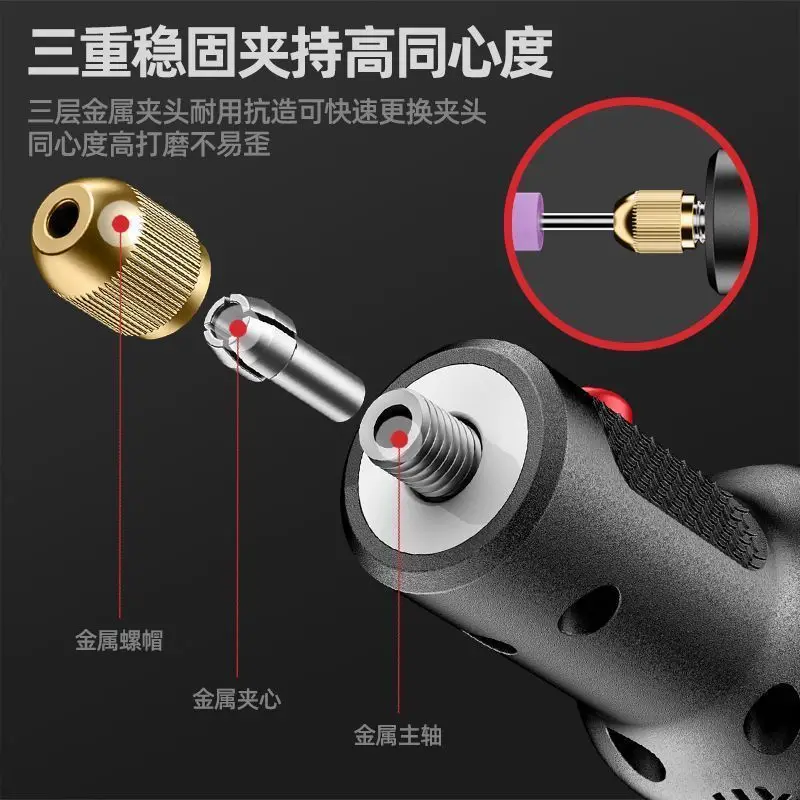 Delixi Electric Mill Carving Tools Small electric drill Small Hand sander Jade and wood carving polishing and cutting