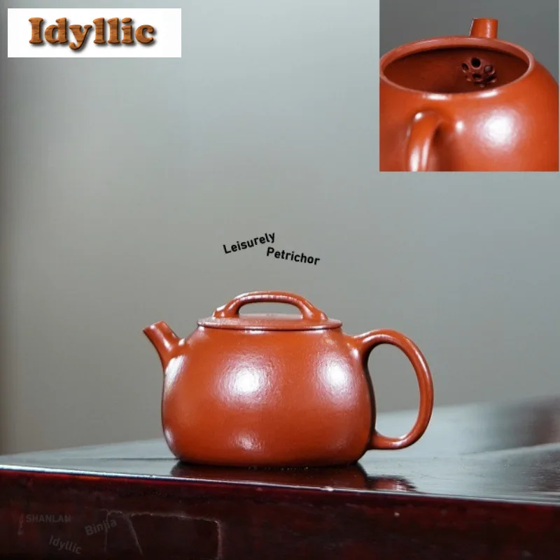 

110ml Luxury Yixing Purple Clay Teapots Handmade Large Caliber Pot Raw Ore Zhu Mud Kettle With Strainer Zisha Tea Set For Tea