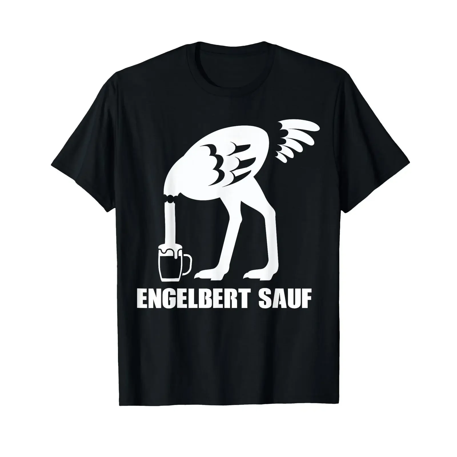 Engelbert Sauf Funny Beer Drinking Drinker Slogan Men's T Shirt vintage Washed Versatile Stylish designer clothes Unisex Soft