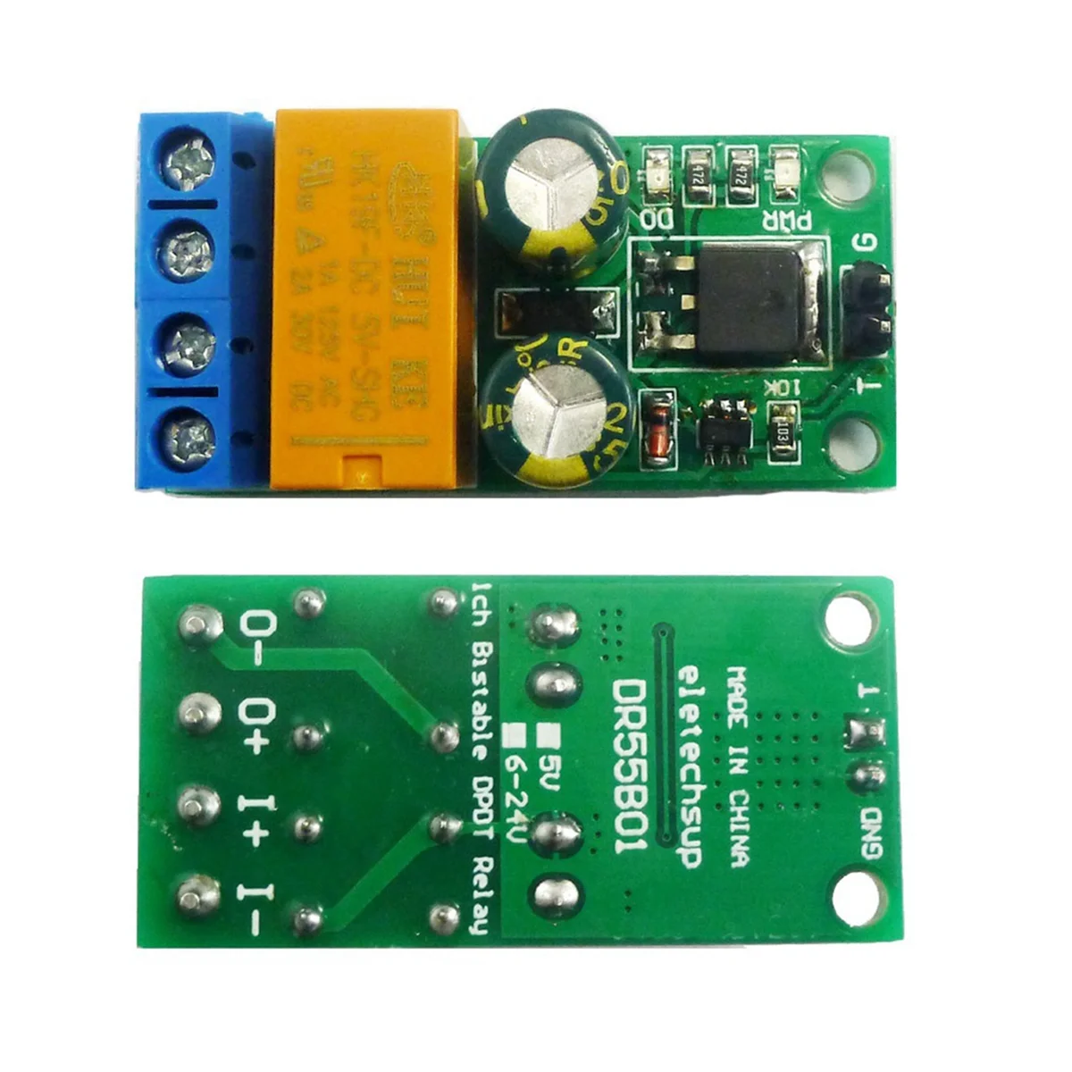 DC6-24V 2A Self-Locking Bistable Reverse Polarity Controller Relay Module DR55B01 Motor Forward/Reverse Controller Board